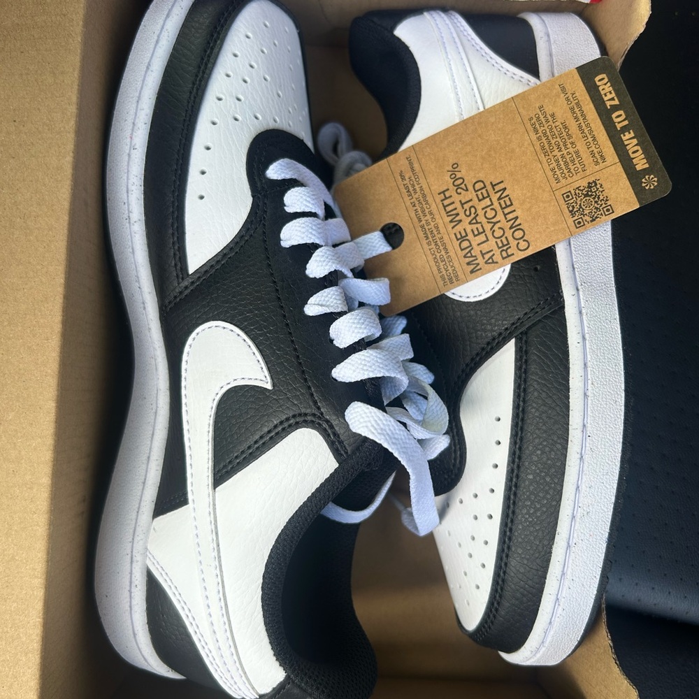 Nike Court Vision Lo Black and White Shoes